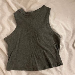 dark grey halter neck crop